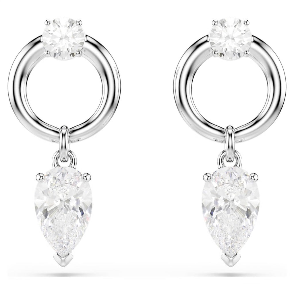 Mesmera: Mixed Pear Cut Silver Necklace/Earrings