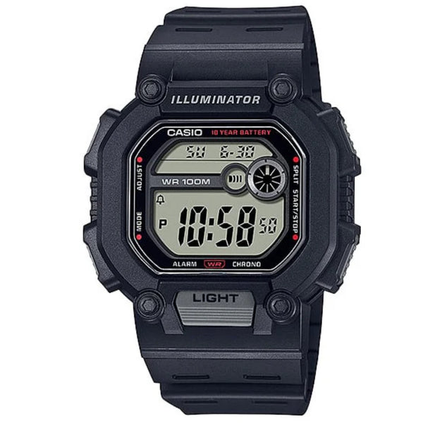 Casio Digital Black Resin Band Watch