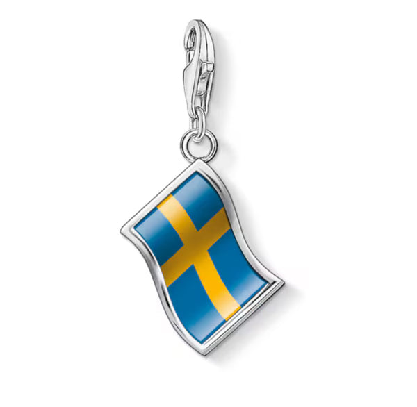 Sweden Silver Flag Charm