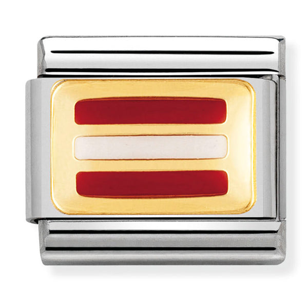Europe Flag - Austria Gold Charm