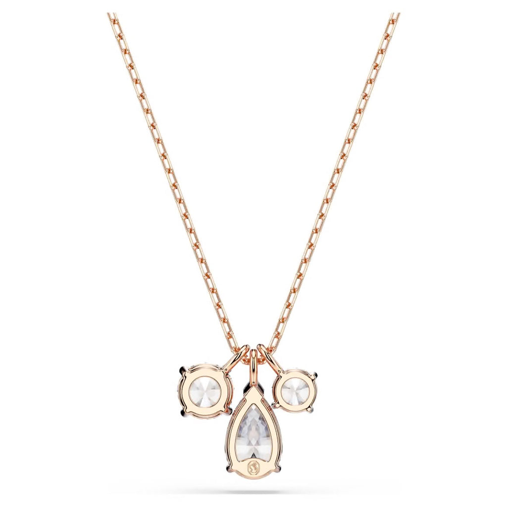 Mesmera: White Mixed Cuts Rosegold Pendant