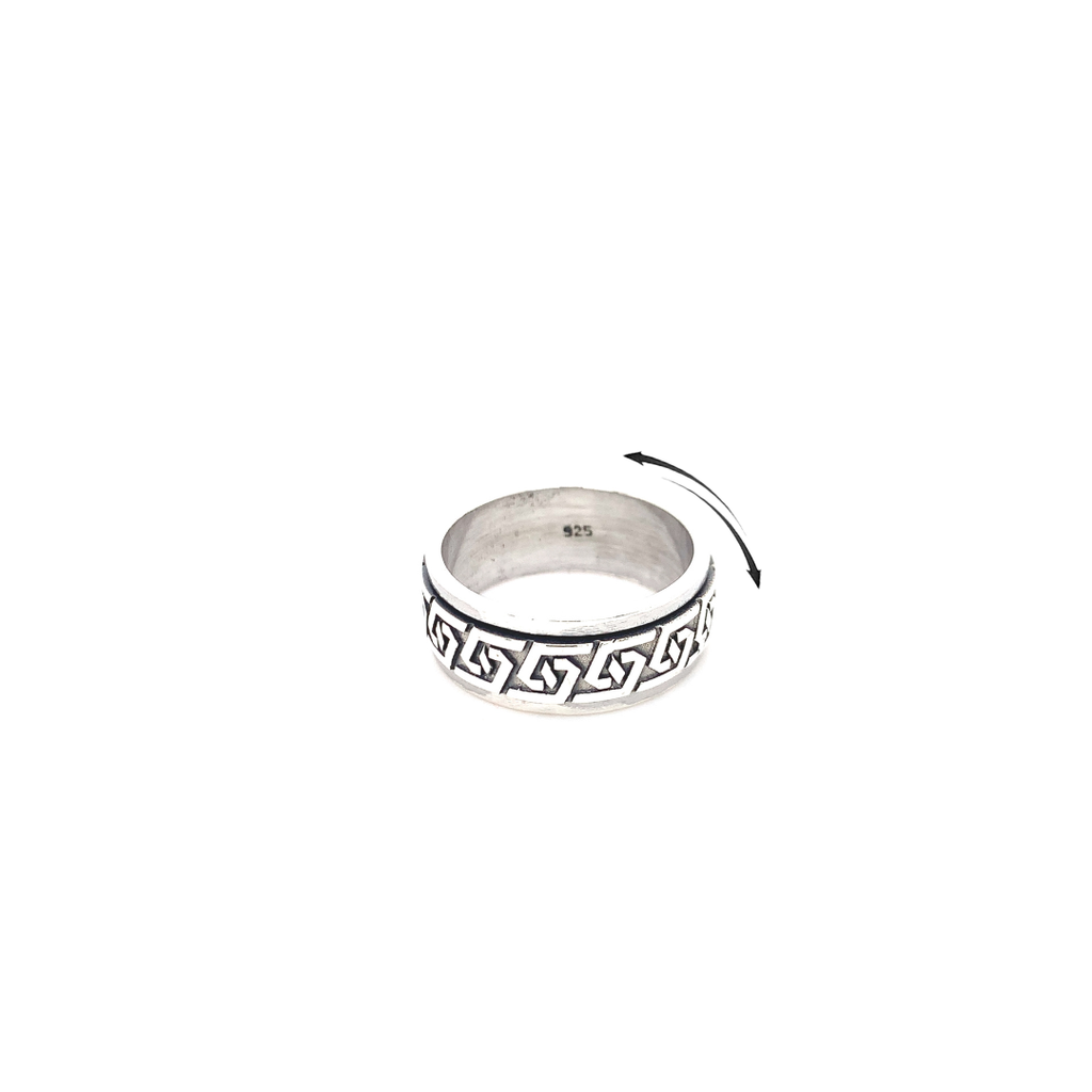 Spinner Ring - Sterling Silver w/ Intricate Design Design