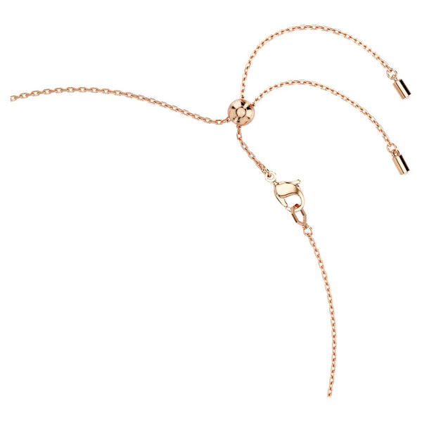 Constella: Pearl & White Round Cuts Rosegold Necklace