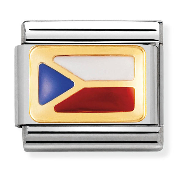 Europe Flag - Czech Republic Gold Charm