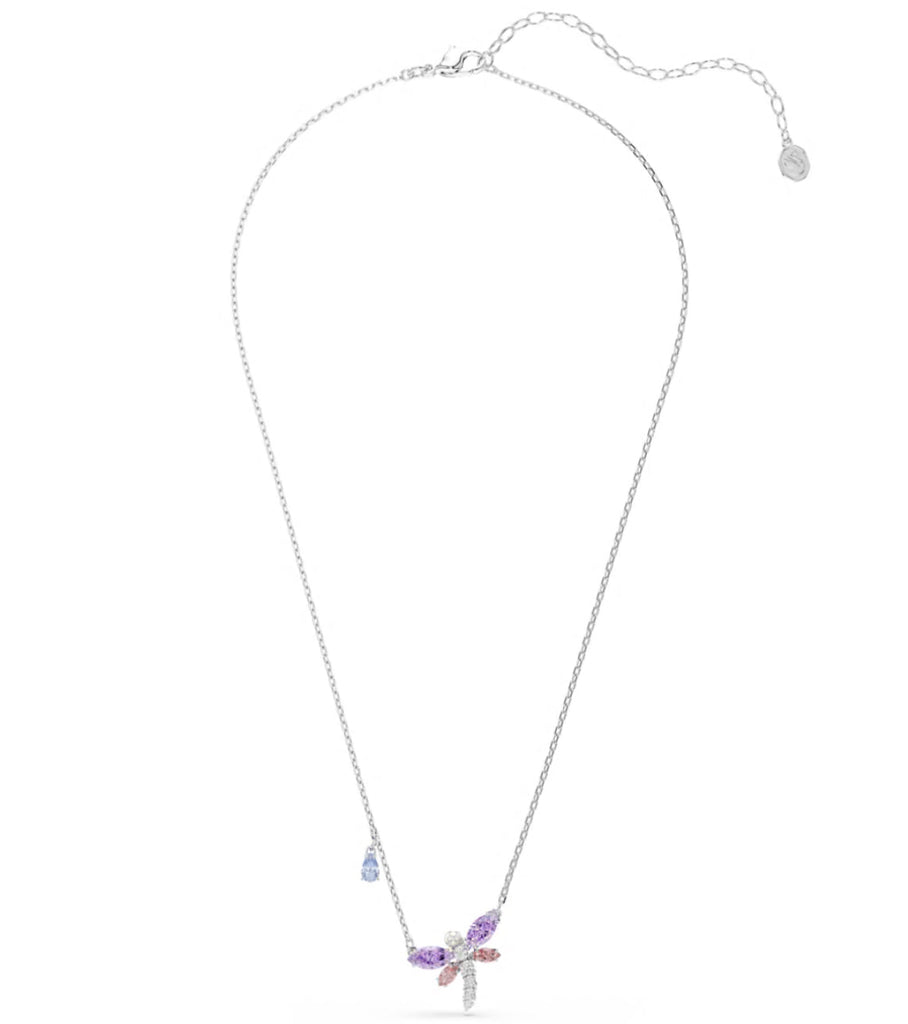 2026 Capsule Ariana Grande: Dragonfly Multicoloured Mixed Cuts Crystals Silver Necklace