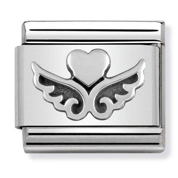 Love - Heart with Wings Silver Charm