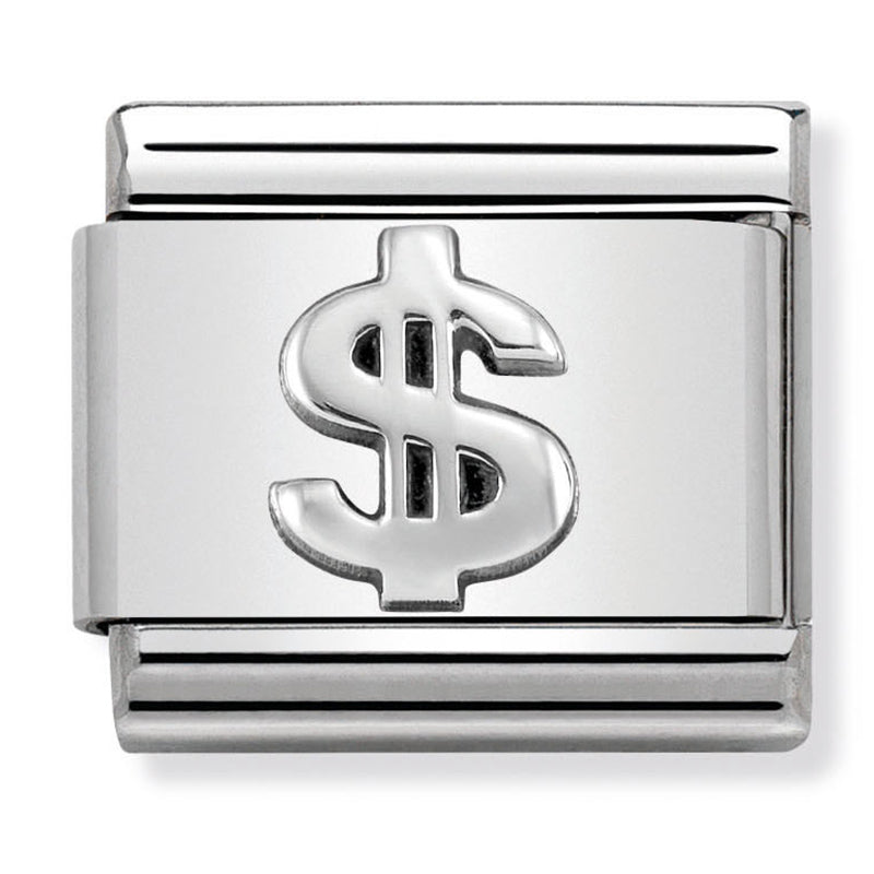 Symbols - Dollar Sign Silver Charm