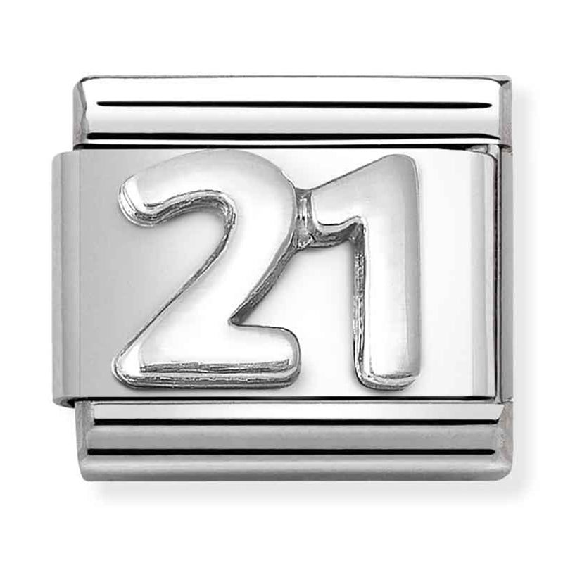 Birthday - 21st Oxidised Silver Charm