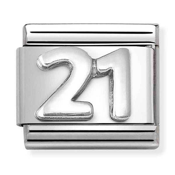 Birthday - 21st Oxidised Silver Charm