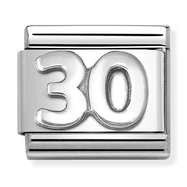 Birthday - 30th Oxidised Silver Charm