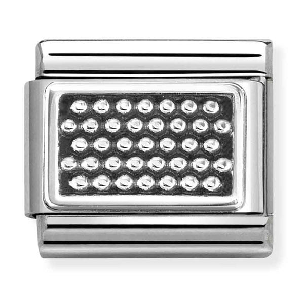 Symbols - Dot Plate Oxidised Silver Charm