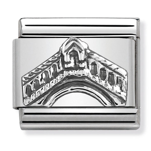 Travel - Rialto Bridge Relief (Italy) Silver Charm