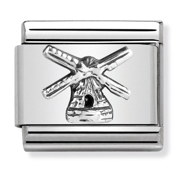 Travel - Windmill Relief (Netherlands) Silver Charm