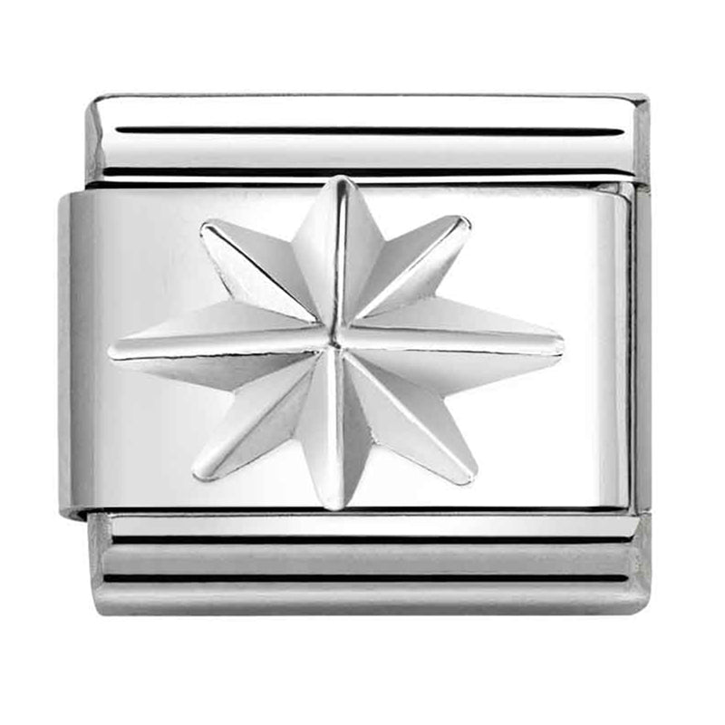 Symbols - Wind Rose Silver Charm