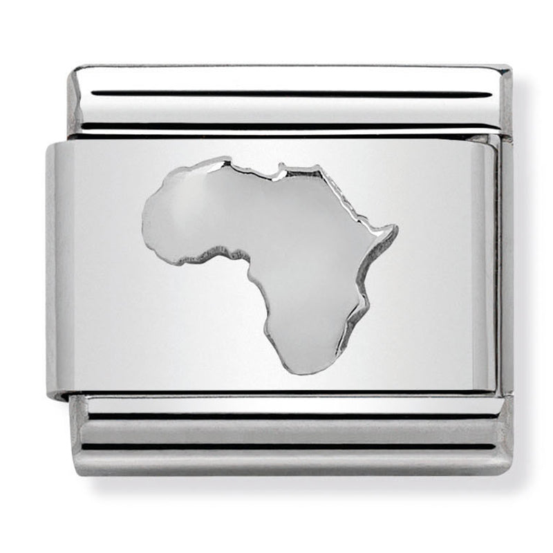 Travel - Africa Map Silver Charm