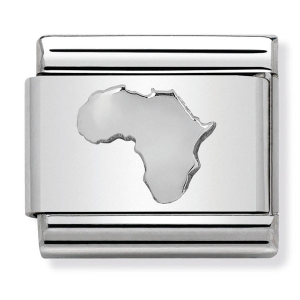 Travel - Africa Map Silver Charm