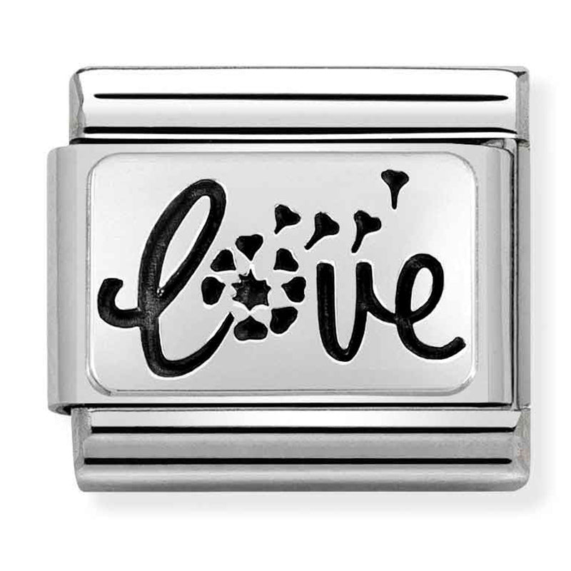 Love - Love with Dandelion Silver Charm
