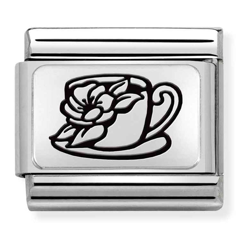 Symbols - Cup Of Flowers Silver Charm