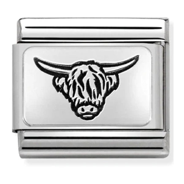 Animals - Highland Cow Silver Charm