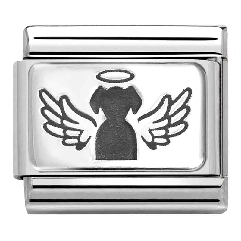 Animals - Angel Dog Silver Charm