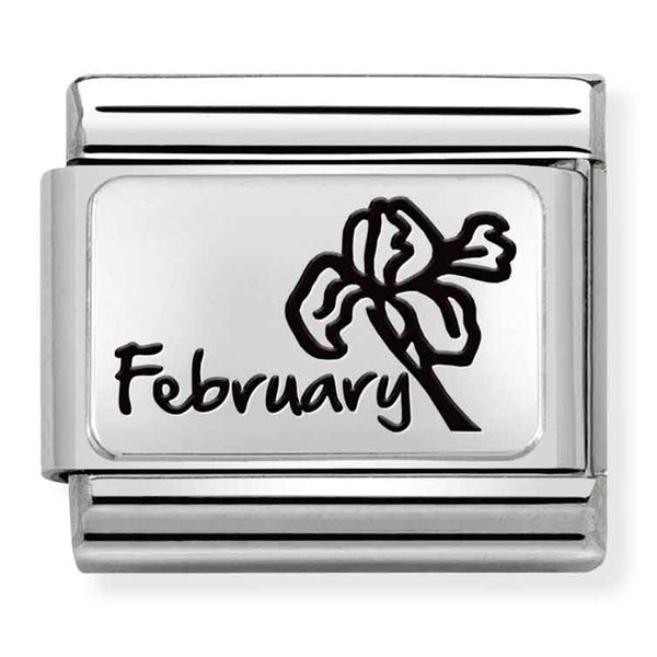 Birth Flower - February (Violet & Primros) Silver Charm