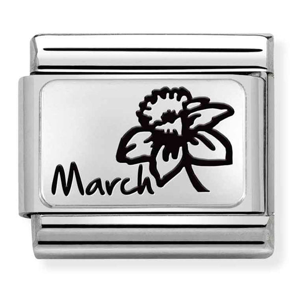 Birth Flower - March (Daffodils) Silver Charm