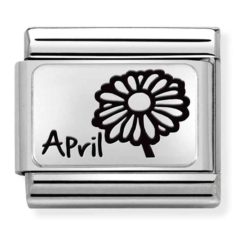 Birth Flower - April (Daisy) Silver Charm