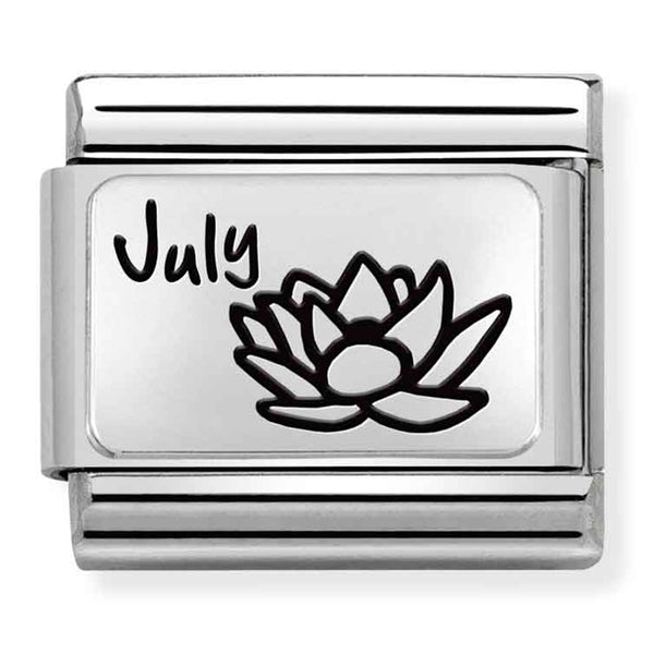 Birth Flower - July (Waterlily) Silver Charm