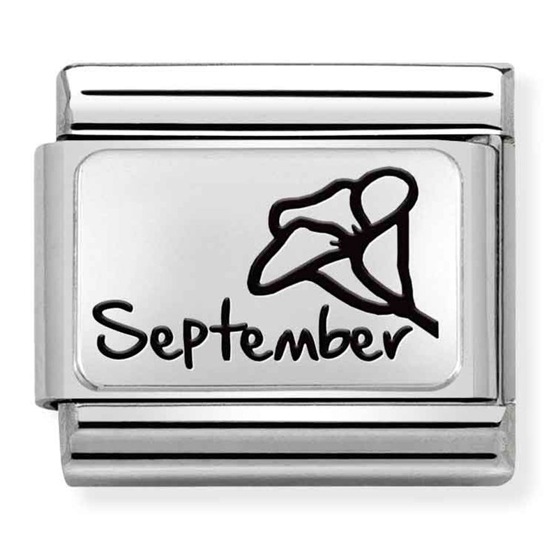 Birth Flower - September (Morning Glory) Silver Charm