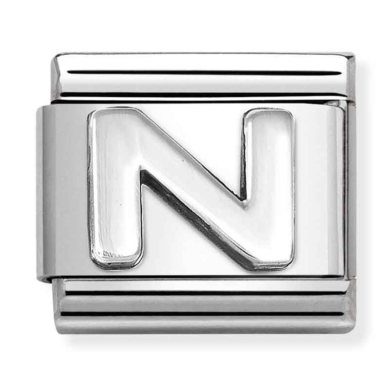 Silver - Letter N Charm
