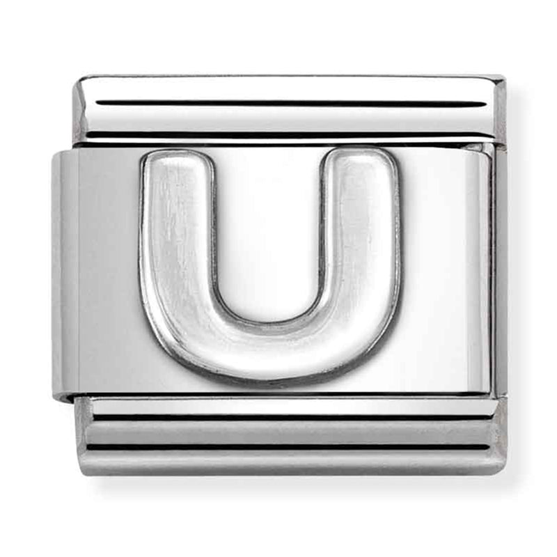 Silver - Letter U Charm