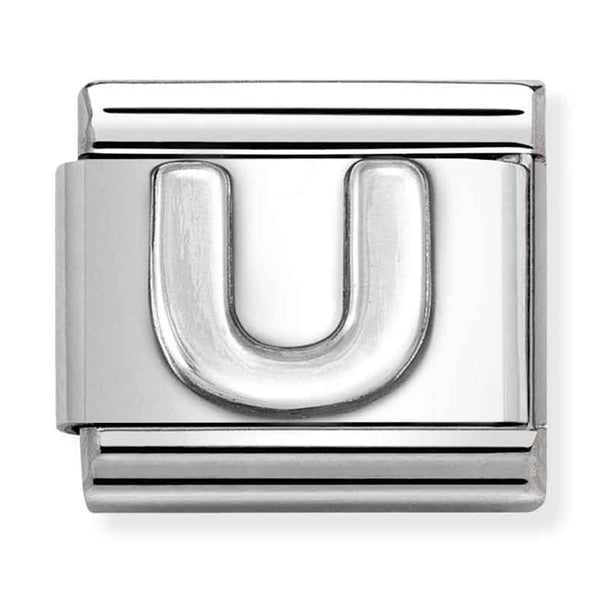 Silver - Letter U Charm
