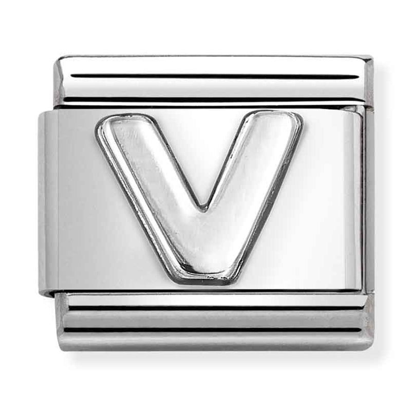 Silver - Letter V Charm