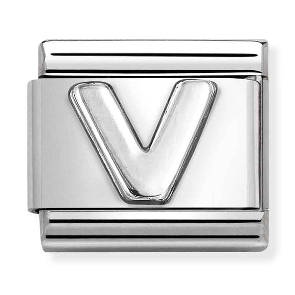 Silver - Letter V Charm
