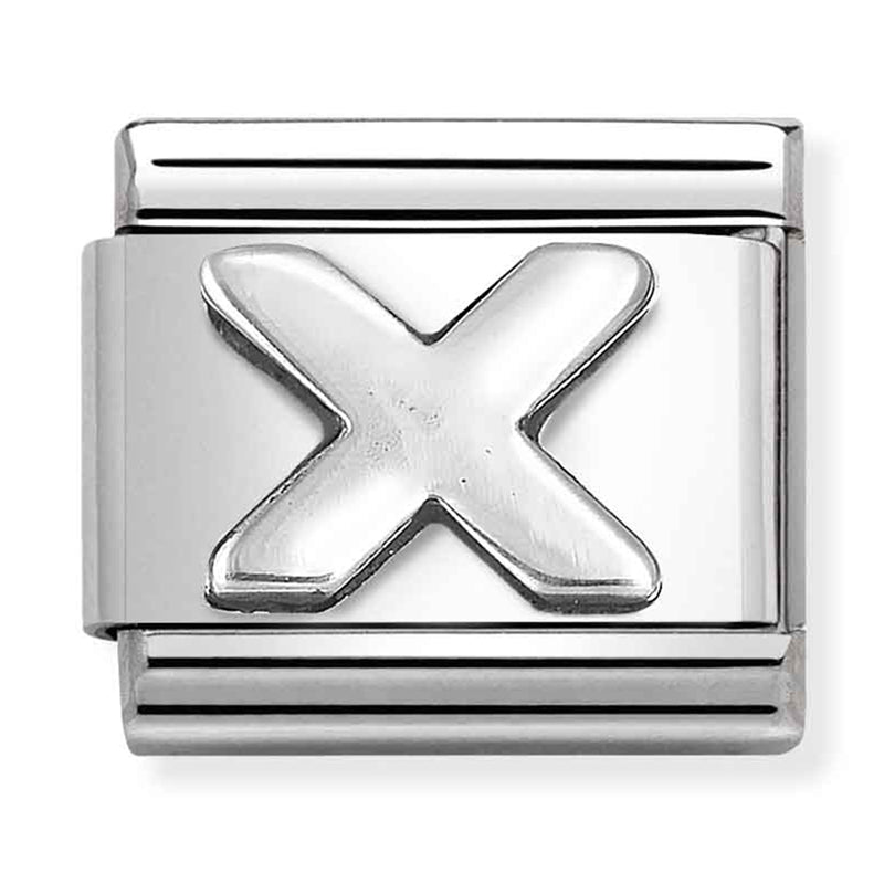 Silver - Letter X Charm