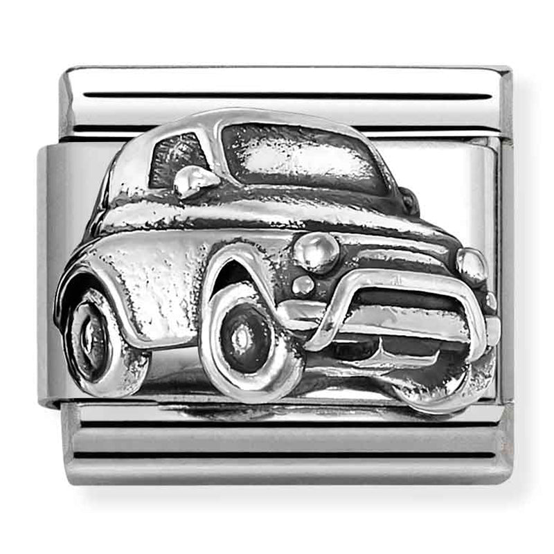 Transport - Car Relief Oxidised Silver Charm