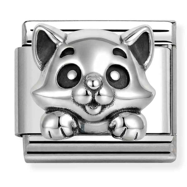 Animal - Cat Oxidised Silver Charm