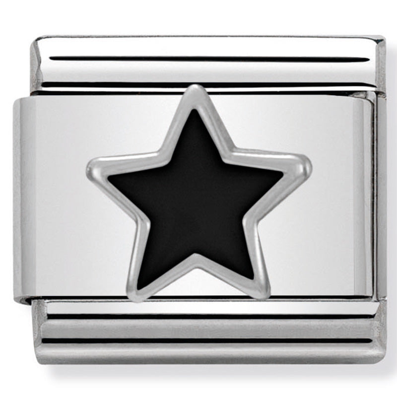 Symbols - Black Star Silver Charm