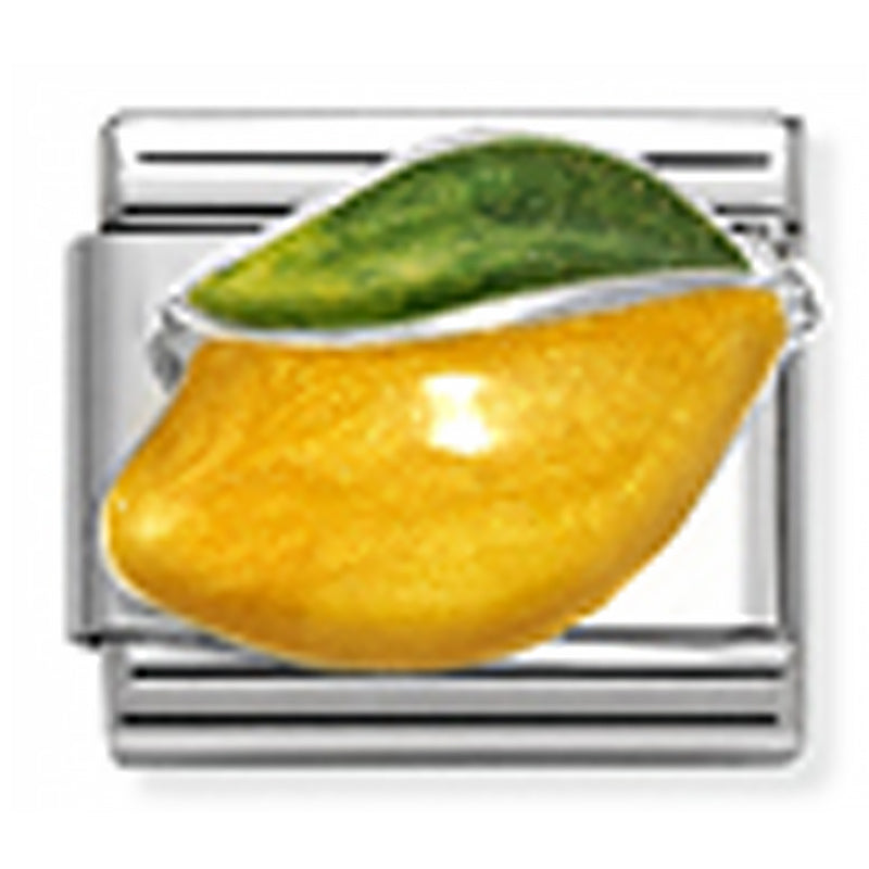 Fruit - Lemon Enamel Silver Charm