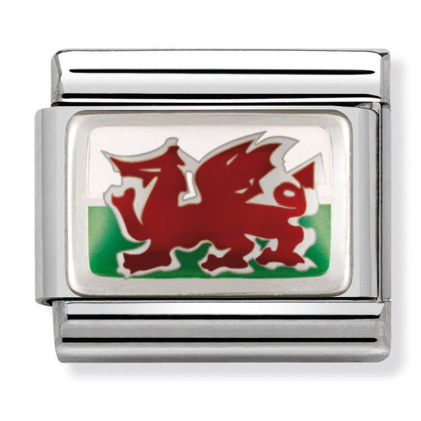 Wales Silver Flag Charm