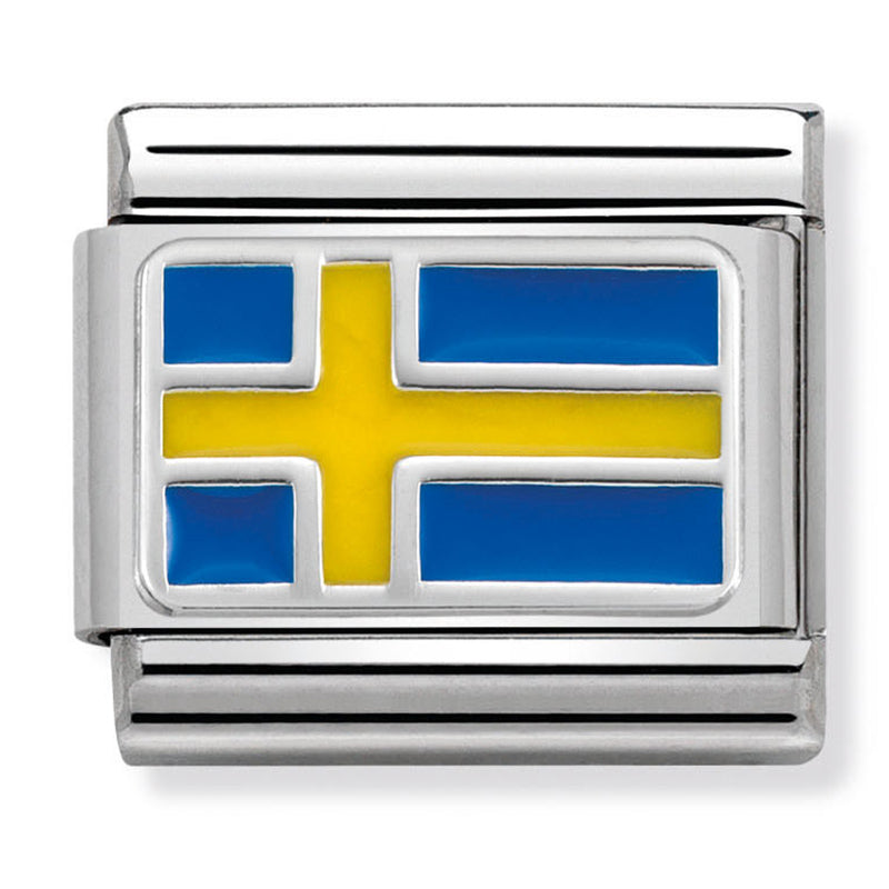 Europe Flag - Sweden Silver Charm