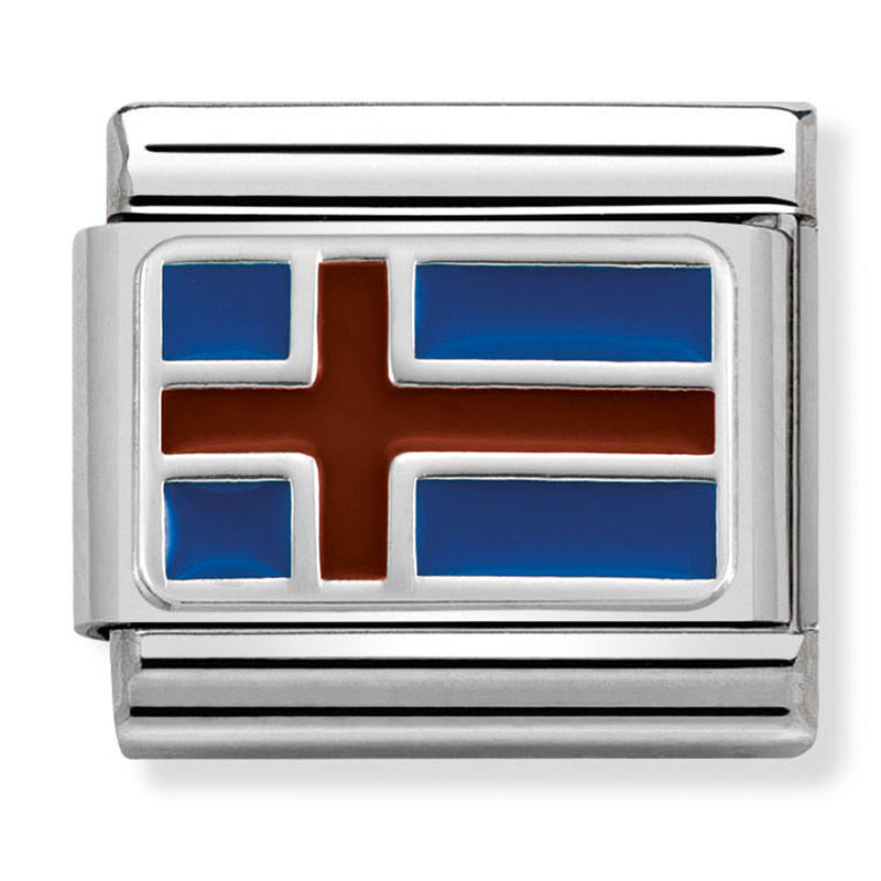 Europe Flag - Iceland Silver Charm