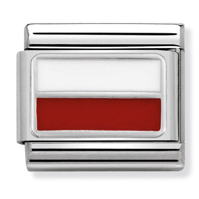 Europe Flag - Poland Silver Charm