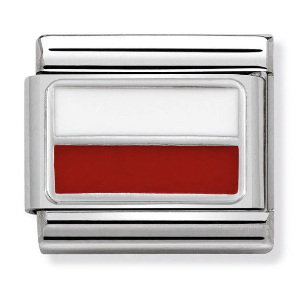 Europe Flag - Poland Silver Charm