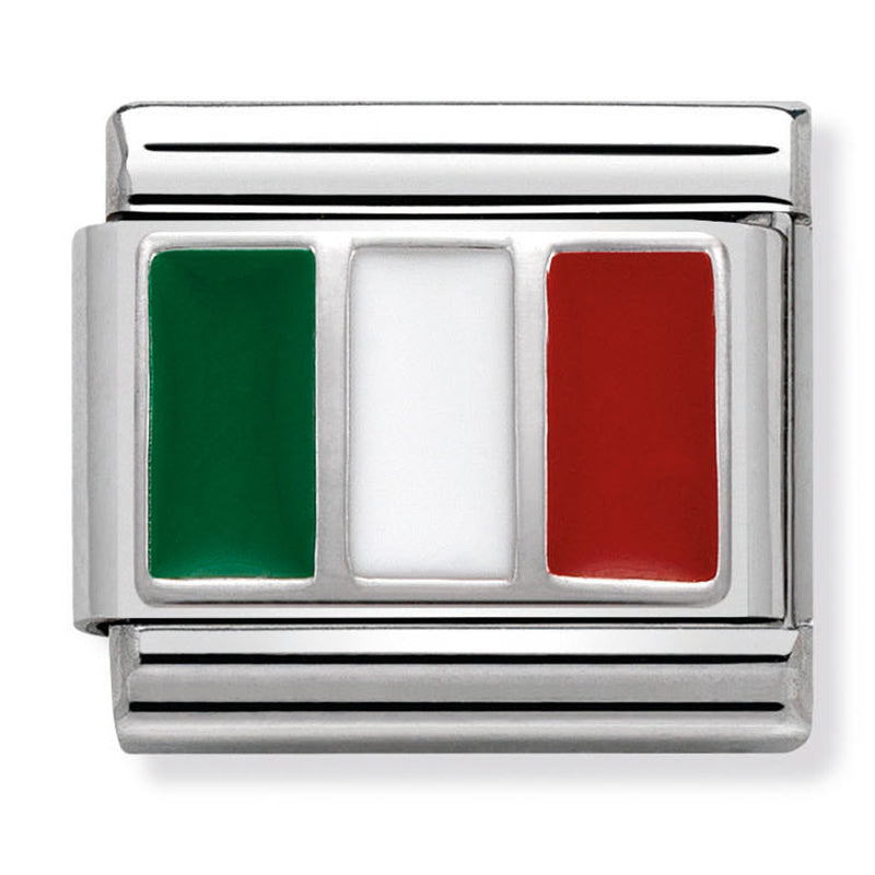 Europe Flag - Italy Silver Charm