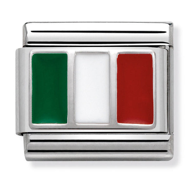 Europe Flag - Italy Silver Charm
