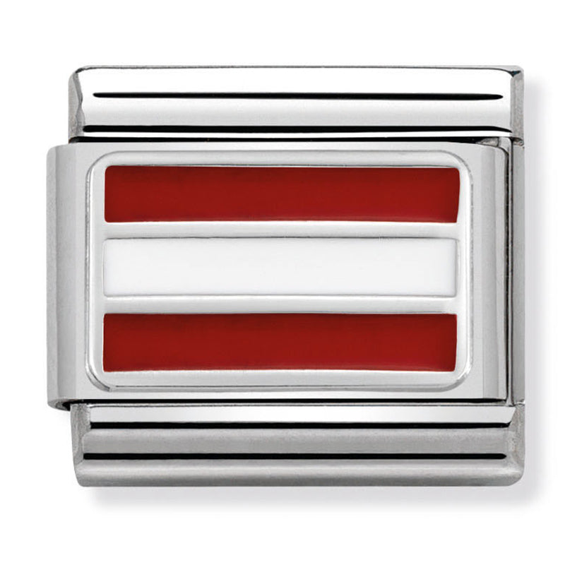 Europe Flag - Austria Silver Charm
