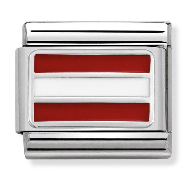 Europe Flag - Austria Silver Charm