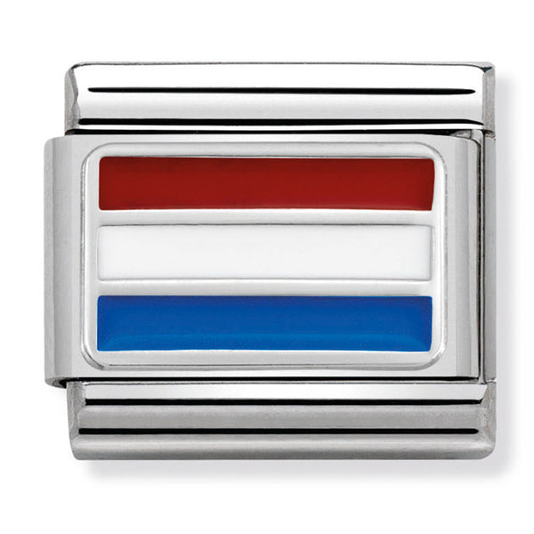 Europe Flag - Holland (Netherlands) Silver Charm