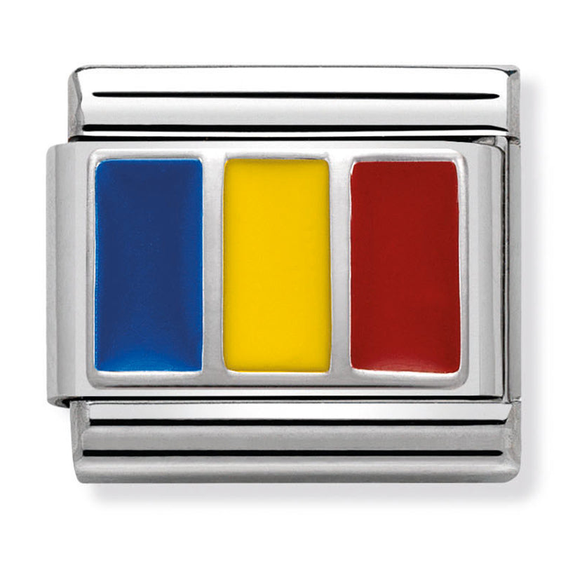 Europe Flag - Romania Silver Charm